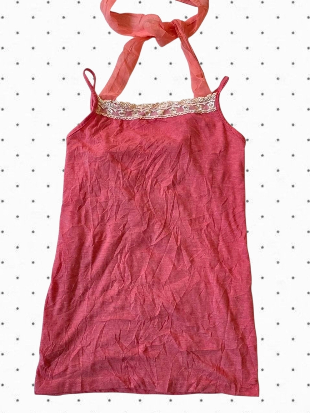 Comfort Basic asian brand coral pink camisole halter top